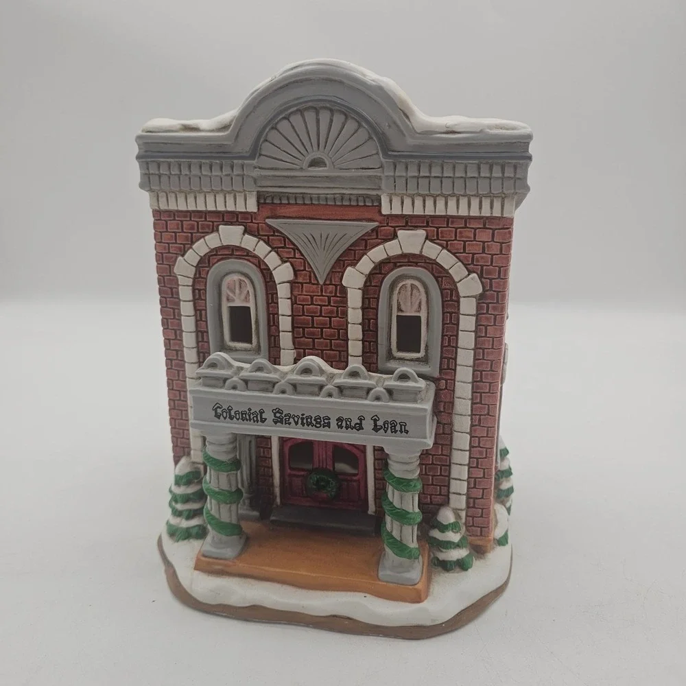 VTG Lefton Colonial Village Colonial National Bank 01321 1994  no light cord